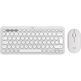 Kit Wireless Logitech MK950 Pebble 2 - Tastatura, USB Wireless/Bluetooth, Layout US, Graphite + Mouse Optic, USB Wireless/Bluetooth, White