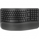 Tastatura Logitech Wave Keys for Business, USB Wireless/Bluetooth, Layout UK, Graphite