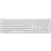Tastatura Logitech Signature Slim K950, USB Wireless/Bluetooth, Layout US, Off-white