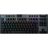 Tastatura Logitech G915 X Lightspeed TKL GL TACTILE, USB/USB Wireless/Bluetooth, Layout UK, Black-Grey