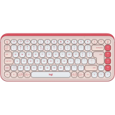 Tastatura Logitech POP Icon Keys, Bluetooth/USB Wireless, Layout US, Rose-Off white
