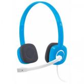 Casti cu microfon Logitech H150, 3.5mm jack, Sky Blue