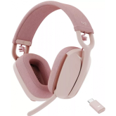 Casti cu microfon Logitech Zone Vibe Wireless, Bluetooth, Rose