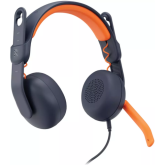 Casti cu microfon Logitech Zone Learn, 3.5 mm jack, Blue-Orange