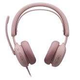 Casti cu microfon Logitech Zone Wired 2 for Business Teams version, USB-C/USB-A, Rose 