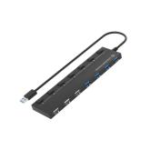 Hub USB Conceptronic HUBBIES09BP, 4 x USB-A 3.0, 3 x USB-A 2.0, Black