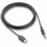 Cablu audio Poly by HP, 3.5mm jack - USB-C, Black