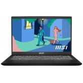 Laptop MSI Modern 15 B12MO, Intel Core i7-1255U, 15.6inch, RAM 8GB, SSD 512GB, Intel Iris Xe Graphics, Free DOS, Classic Black