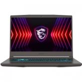Laptop MSI Gaming Thin 15 B12UCX, Intel Core i7-12650H, 15.6inch, RAM 16GB, SSD 512GB, nVidia GeForce RTX 2050 4GB, Free DOS, Cosmos Gray