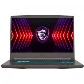 Laptop MSI Gaming Thin 15 B12UCX, Intel Core i5-12450H, 15.6inch, RAM 16GB, SSD 512GB, nVidia GeForce RTX 2050 4GB, Free DOS, Cosmos Gray