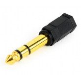 Adaptor audio Gembird A-6.35M-3.5F, 6.35 mm - 3.5 mm, Black