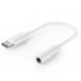 Cablu Gembird A-CM-3.5F-01, 3.5mm jack female - USB-C male, White