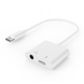 Adaptor Gembird A-CM-3.5FP-01, 3.5mm jack female - USB-C female, White