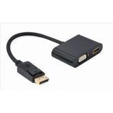 Adaptor Gembird A-DPM-HDMIFVGAF-01, Displayport male - HDMI female - VGA female, Black