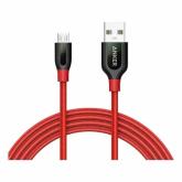 Cablu de date Anker A8143091, USB - microUSB, 1.8m, Red