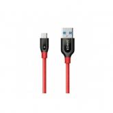 Cablu de date Anker A8168091, USB 3.0 - USB-C, 1m, Red