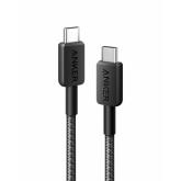 Cablu de date Anker 322, USB-C - USB-C, 0.9m, Black