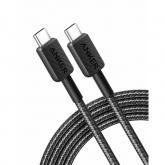 Cablu de date Anker 322, USB-C - USB-C, 1.8m, Black