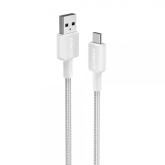 Cablu de date Anker A81H5G21, USB-A male - USB-C male, 0.9m, White