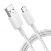 Cablu de date Anker A81H6G21, USB-A male - USB-C male, 1.8m, White
