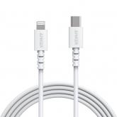 Cablu de date Anker A8613G21, USB-C - Lightning, 1.8m, White