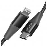 Cablu de date Anker A8652H11, USB-C - Lightning, 0.9m, Black