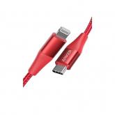 Cablu de date Anker A8652H91, USB-C - Lightning, 0.9m, Red