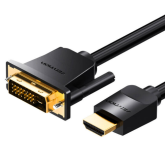 Cablu Vention ABFBI, DVI male - HDMI male, 3 m, Black