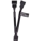 Cablu splitter Thermaltake, 2 x 4-pin male - 4-pin female, Black