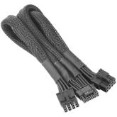 Cablu Thermaltake AC-063-CN1NAN-A1, 2 x 8-pin ATX male - 1 x 16-pin PCIe 5.0 male, 0.6 m, Black