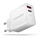 Incarcator retea Axagon ACU-PQ22W, USB 3.0 + USB-C, 22W, White