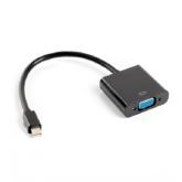 Adaptor Lanberg AD-0006-BK, VGA-female - Mini DisplayPort, Black