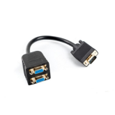 Adaptor Lanberg AD-0020-BK, VGA male - 2 x VGA female, 0.2 m, Black
