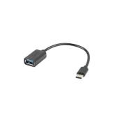 Adaptor Lanberg AD-OTG-UC-01, USB - USB-C, 0.15m, Black