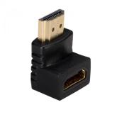 Adaptor Akyga AK-AD-01, HDMI Male - HDMI Female, 90 grade, Black