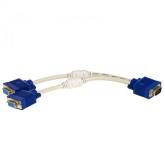 Adaptor Akyga AK-AD-20, VGA Male - 2x VGA Female, White-Blue