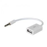 Adaptor Akyga AK-AD-24, USB-A Female - Jack 3.5mm Male, White