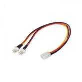 Adaptor Akyga AK-CA-52, 3 pin female - 2x 3 pin male, 0.15m