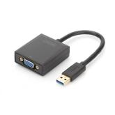 Adaptor ASSMANN, USB 3.0 - VGA, Black