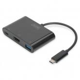 Adaptor Digitus DA-70855, USB-C - HDMI, USB-C, USB 3.1, Black