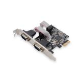 Adaptor Digitus DS-30000-1, PCI-Express - 2x Serial, Low Profile Bracket