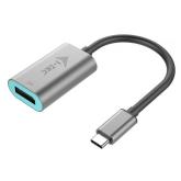 Adaptor i-tec Metalic, USB-C Male - DisplayPort Female, Grey