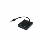 Adaptor Logilink, 1x USB 3.0 - VGA / HDMI, Black
