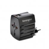 Adaptor priza Kensington K33998WW, 2x USB, Black
