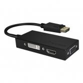 Adaptor Raidsonic IcyBox 3-in-1, DisplayPort Male - HDMI/DVI-D/VGA Female, Black