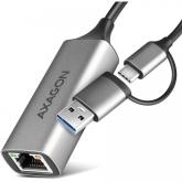 Placa de retea Axagon ADE-TXCA, USB-C + USB-A