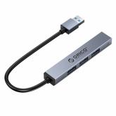 HUB USB Orico AHU1-4A-GY, 3x USB 2.0, 0.15m, Gray