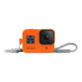 Husa protectie GoPro cu snur pentru Hero 8 Black, Hyper Orange