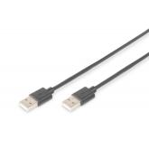 Cablu de date Digitus by Assmann AK-300101-018-S, USB 2.0 male - USB 2.0 male, 1.8m, Black