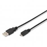Cablu de date ASSMANN HighSpeed, USB 2.0 - micro USB, 3m, Black